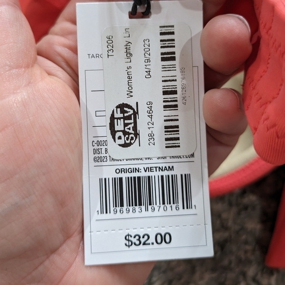 NWT Shade & Shore salmon one shoulder bikini top 34D - Picture 9 of 9